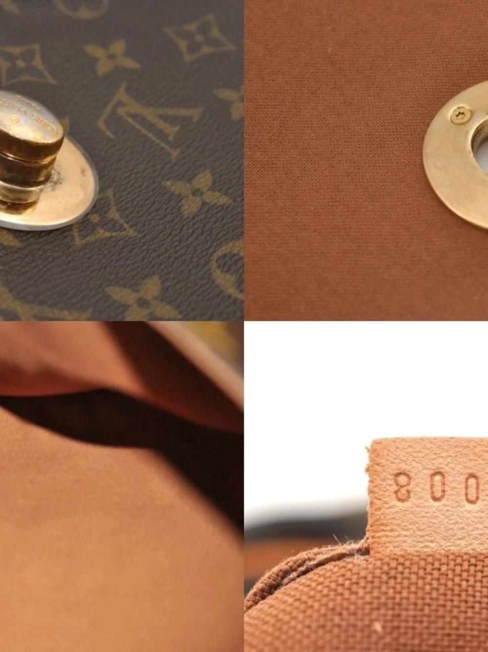 Discontinued Louis Vuitton Brown Monogram Crescent Tulum GM Shoulder Bag